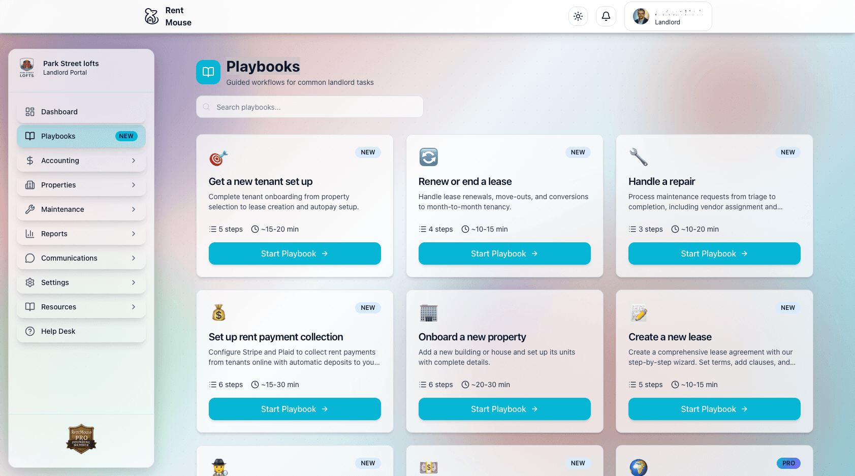 Guided Playbooks interface screenshot